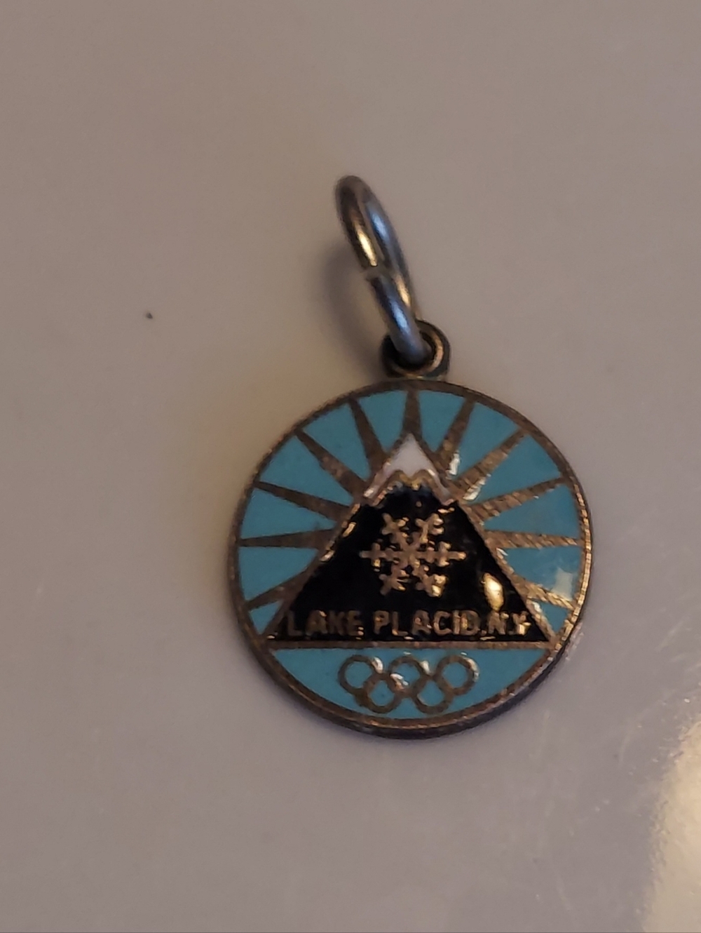 1980's Lake Placid Winter Olympics Sterling Silver Charm NWOT